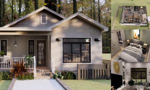 Small Cottage House in 10 x 7.7 M with House Plan ~ Homlovely.com