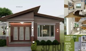 Small and Simple 7 x 10 M House Design Idea ( 3 BEDROOMS ) ~ Homlovely.com