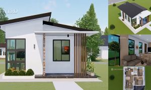 2-Bedroom Small House Design and Floor Plan ~ Homlovely.com