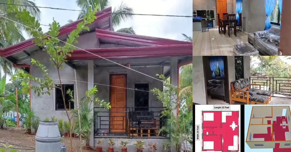 2 Bedroom Small House with Estimated Cost ~ Homlovely.com