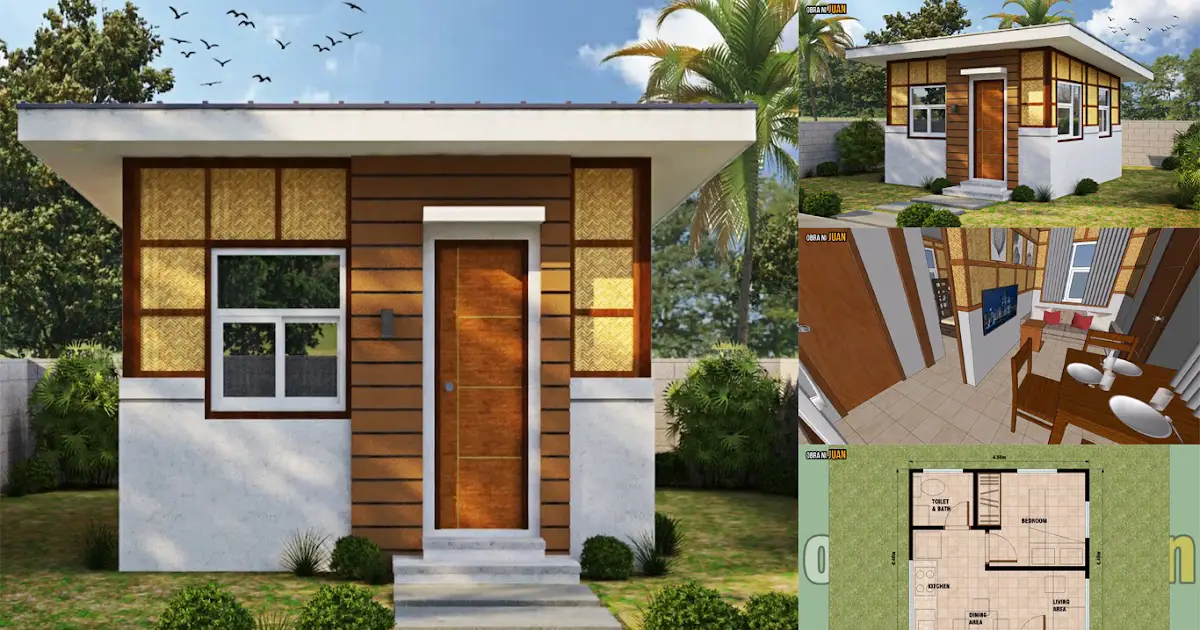 4.5 x 4.4 m Small Amakan House Design ~ Homlovely.com