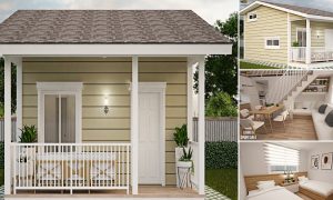 51 sqm Small House Design with Loft ~ Homlovely.com