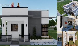 7.5 x 10.6 m Box Type House Design with 2 Bedrooms ~ Homlovely.com