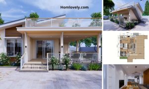 8 X 9 M Cozy Modern House with Roof deck (2Bedroom) ~ Homlovely.com