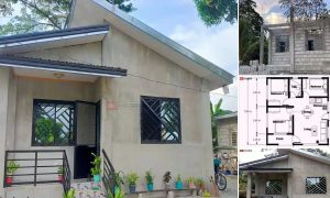 Full Concrete - 62 SQM Small House Design With House Plan ~ Homlovely.com