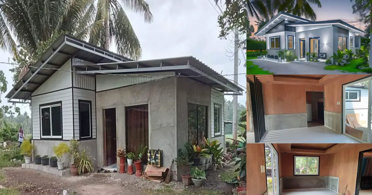 Half Concrete-Cladding for Low Budget House ~ Homlovely.com