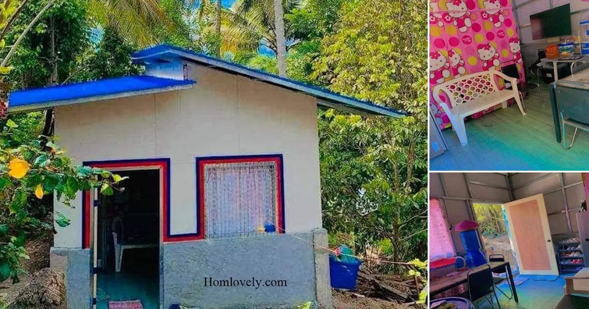 Half Concrete Half Plywood Tiny House Design ~ Homlovely.com
