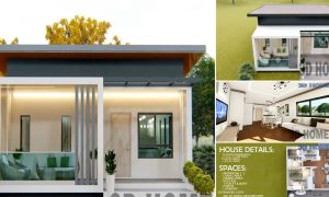 Modern Small House Design (7.5 x 7.5 m) with 2 Bedrooms ~ Homlovely.com