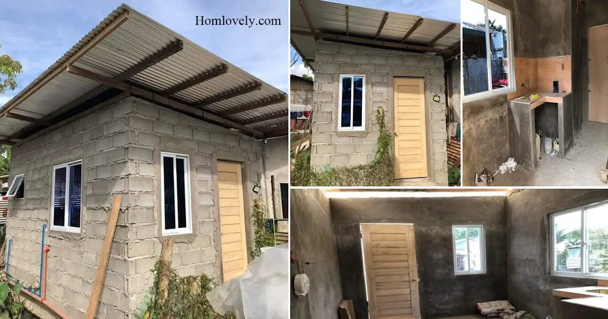 Tiny Concrete House Design With Full Facilities ~ Homlovely.com