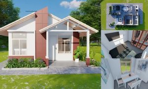 2 Bedrooms Lovely Small House Design in 50 SQM ~ Homlovely.com