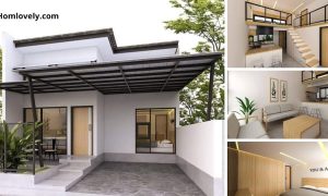 50 Sqm Small Loft Modern House Design Ideas, 2 Bedroom ~ Homlovely.com