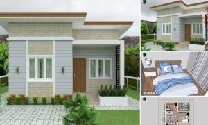 7 x 8.8 Meters Small House (2 Bedrooms) ~ Homlovely.com