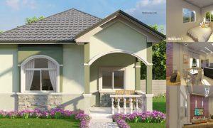 8 X 11 M Bungalow Simple House Design with 3 BEDROOMS ~ Homlovely.com