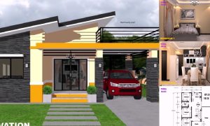 87.5 SQM House Design with Roof Deck ( 3 BEDROMS ) ~ Homlovely.com