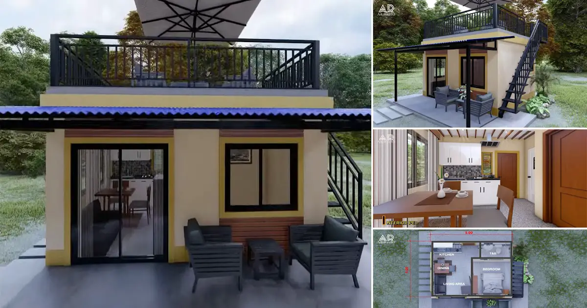 25 sqm Growing House Design with Roof Deck ~ Homlovely.com