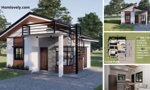 36 SQM Simple Small House Design With ROOF DECK ~ Homlovely.com