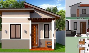 42 sqm Small House Design with 2 Bedrooms + Plan ~ Homlovely.com