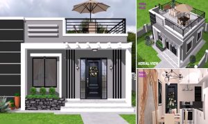 48 sqm Small House with Roof Deck ~ Homlovely.com