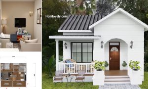 6x8 Meters Cozy Small House Design (57 sqm) ~ Homlovely.com