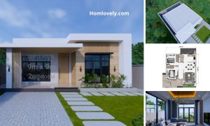 (9x9m) Simple Modern House Design Idea