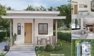 Simple 40 sqm Small House Design with 2 Bedrooms ~ Homlovely.com