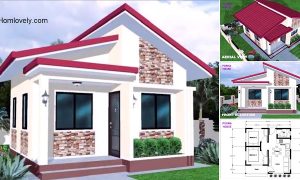 Simple Beautiful House Design with Floor Plan (36 SQM) ~ Homlovely.com