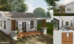 Small House Design - 2 Bedrooms 6 x 7 meters (42 sqm) ~ Homlovely.com