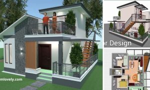 58 Sqm Small House Design with Roofdeck & Floor Plan ~ Homlovely.com