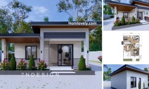 7 x 9 meter Small Beautiful House with Floorplan 2 Bedrooms ~ Homlovely.com