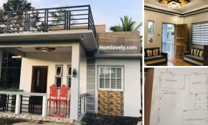 7X10 M Small Modern Bungalow with Roofdeck and Floor plan ~ Homlovely.com