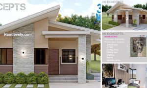 Simple 3 Bedroom House 8x9 m