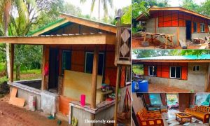 Low Budget Half-Amakan Half-Concrete House Design|18x28 ft. 2Br 1Cr ~ Homlovely.com