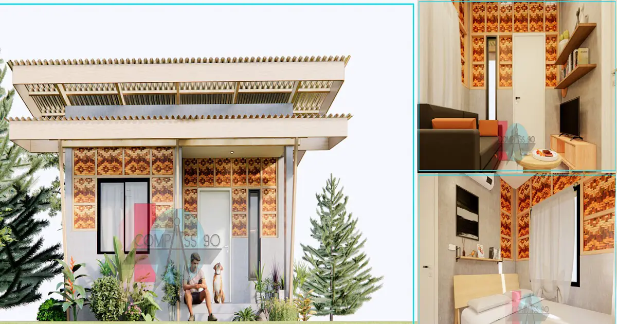 Half-Amakan House Design 20 sqm in Complete Rooms ~ Homlovely.com