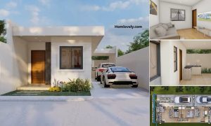 3-Bedroom 62 sqm Small House Design with 3D Plan ~ Homlovely.com