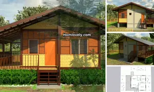 (36sqm) Native Half-Bamboo Half-Amakan Bahay Kubo Low-Cost Design ~ Homlovely.com