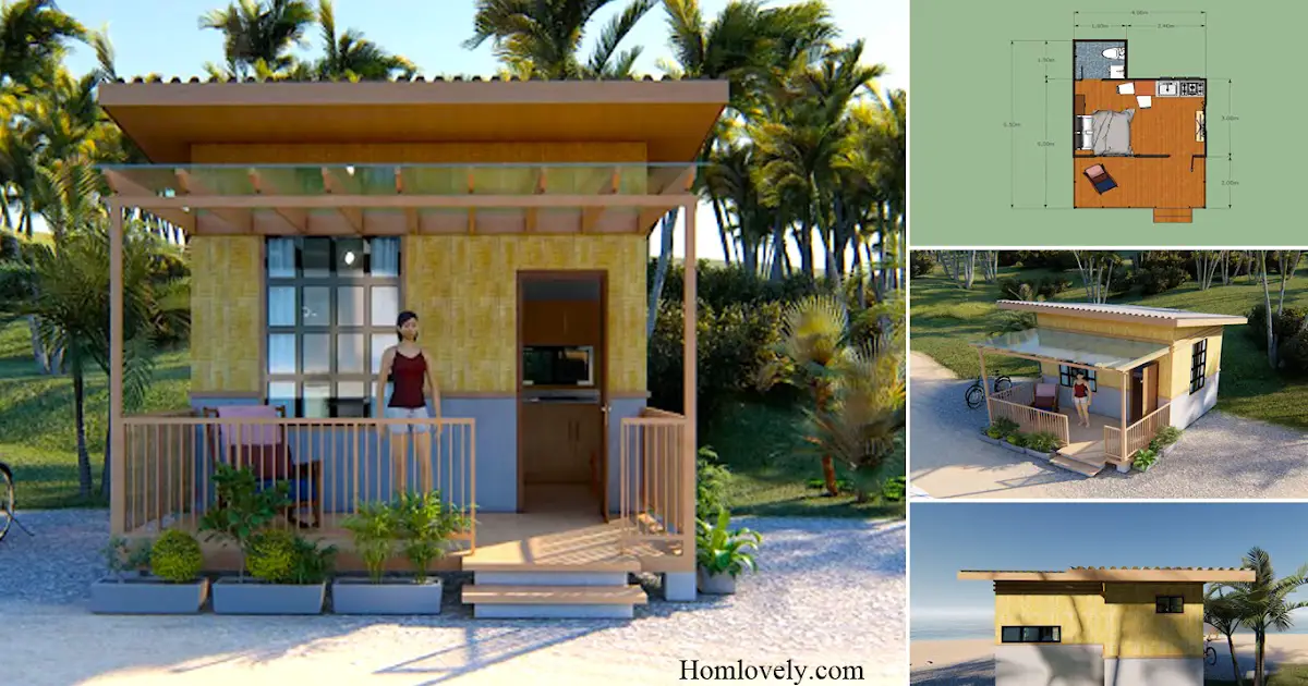 4 x 6.5 M Half Amakan House Design and Plan ~ Homlovely.com