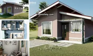 42 Sqm Simple House Design with Floorplan (2BR) ~ Homlovely.com