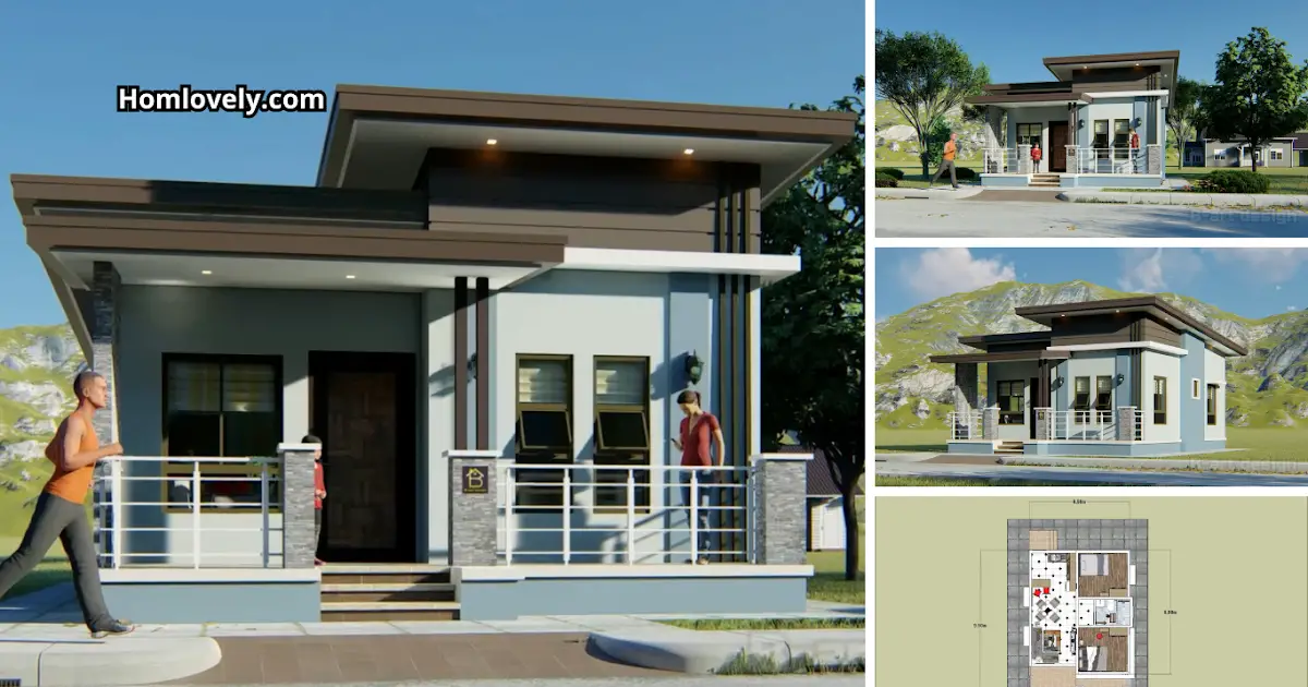 Amazing Small House Design (50 SQM) 2Bed 1T&B ~ Homlovely.com