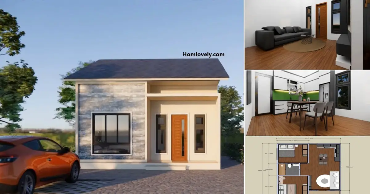 Best Small House 7 x 8 m Option for Low-Cost Living ~ Homlovely.com