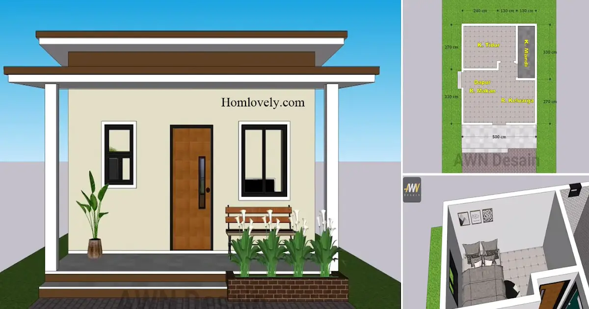 Cheap Small House Design In 5 x 6 M With Detail Budget ~ Homlovely.com