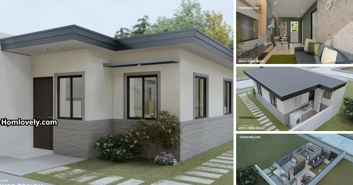 Ideal Layout of 37 Sqm Small House Design 2BR ~ Homlovely.com