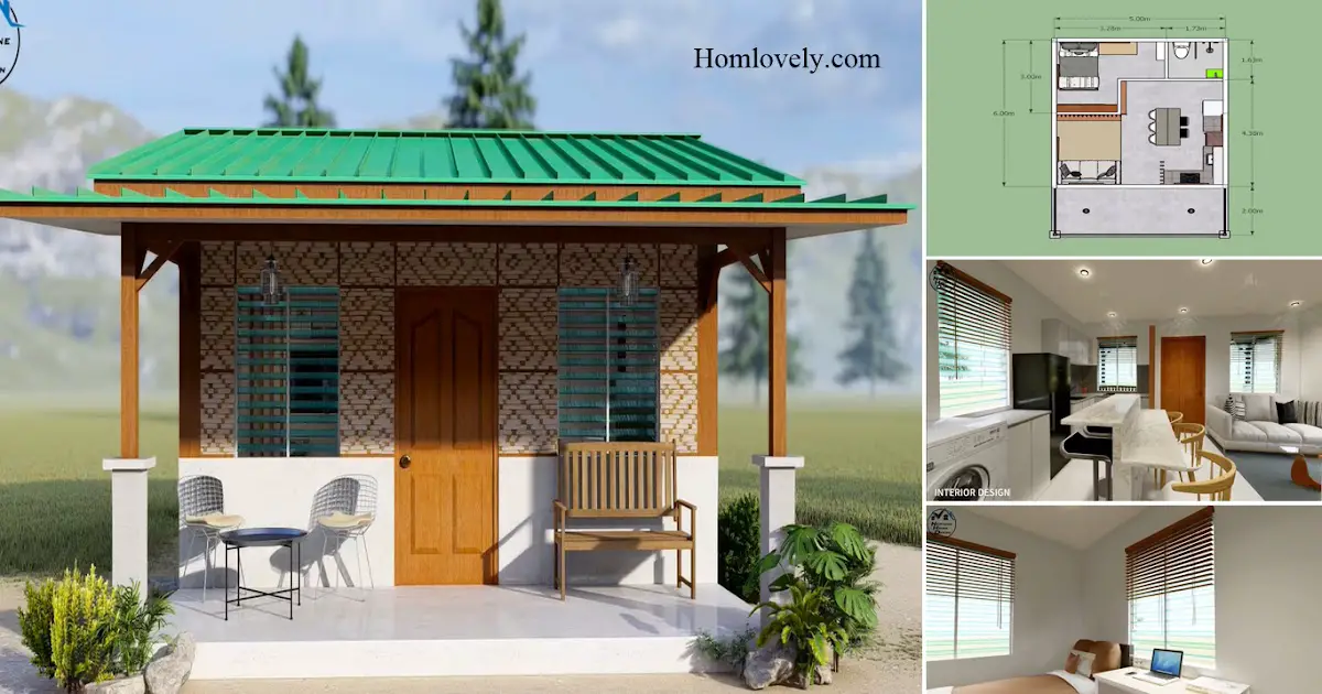 Low Budget 5 x 6 M Simple Amakan House Design ~ Homlovely.com