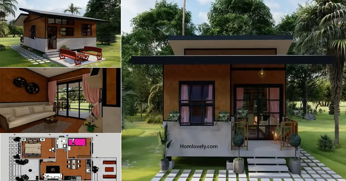 Modern Bahay Kubo 48 sqm Simple House with Detail Plan ~ Homlovely.com