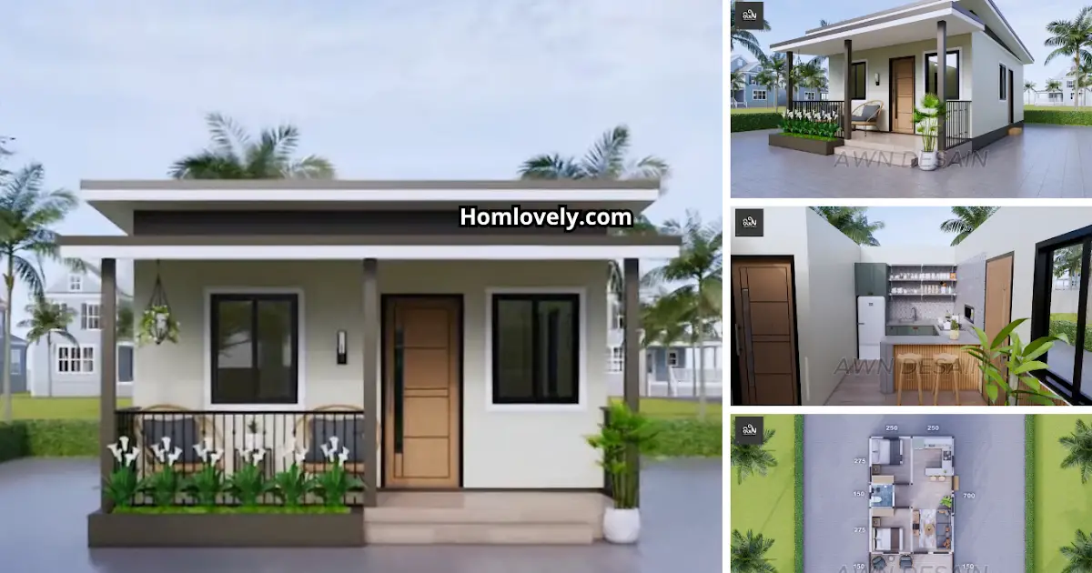 Simple and Cheap House Design, 2 Bed Suitable for Small Families ~ Homlovely.com