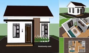 5 x 6 m Small House Design with 2-Bedroom in Low COST ~ Homlovely.com