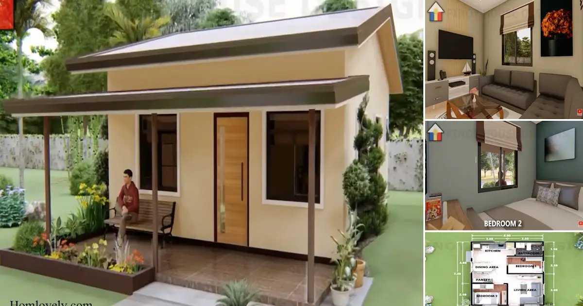 Low Cost Small House Design In 6 x 7 M ~ Homlovely.com