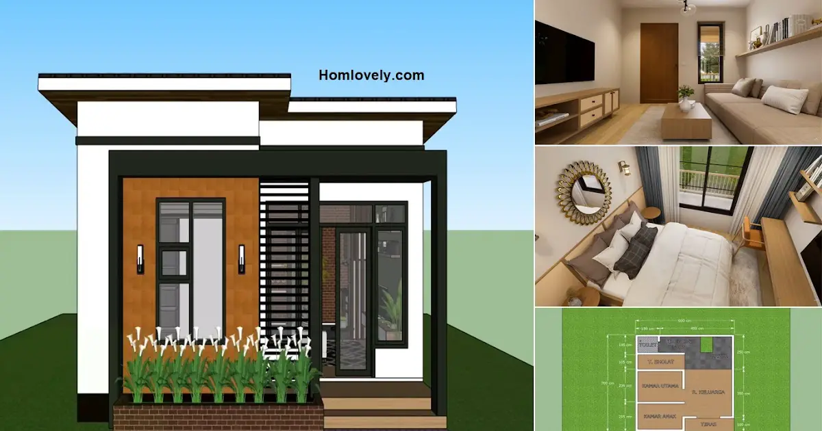 Neat Simple House with Cozy 2Bedroom (6 x 7 Meter) ~ Homlovely.com