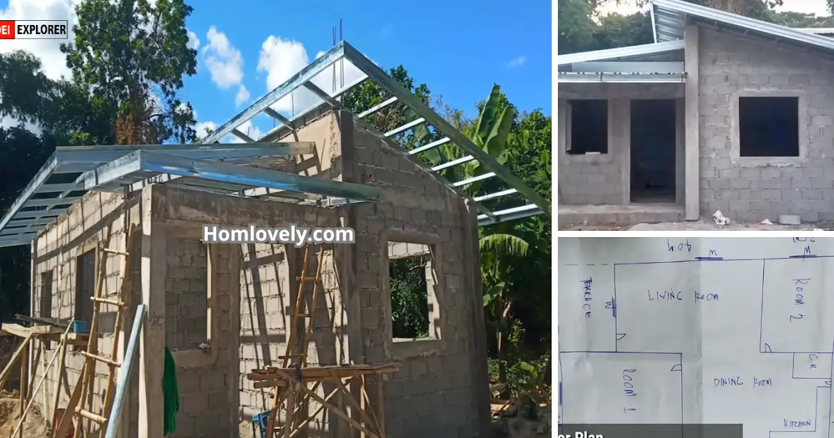 175K Simple Concrete House with Floorplan ( 18 Days ) ~ Homlovely.com