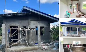 3-Bedroom Simple Concrete House Idea For Your Family ( 98 SQM ) ~ Homlovely.com
