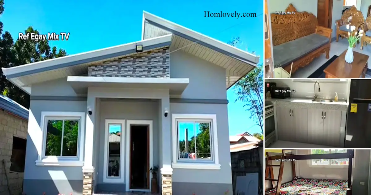 60 SQM Perfect Small House Design With 2 Br + 1 Cr ~ Homlovely.com